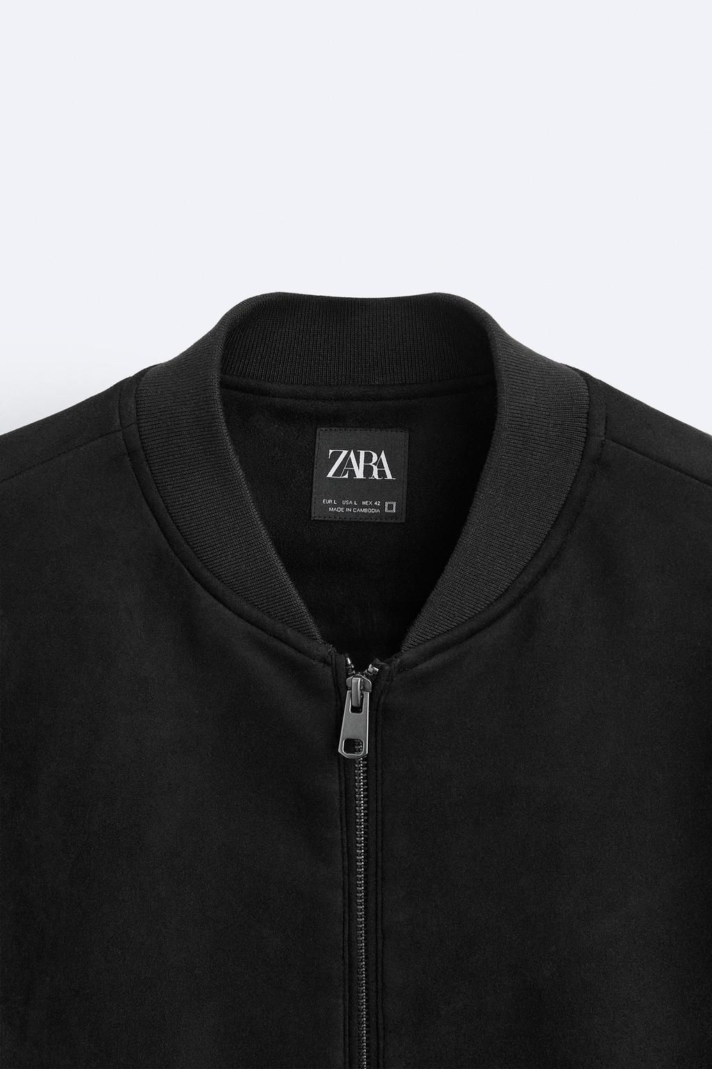 FAUX SUEDE BOMBER JACKET - Zara фото 19