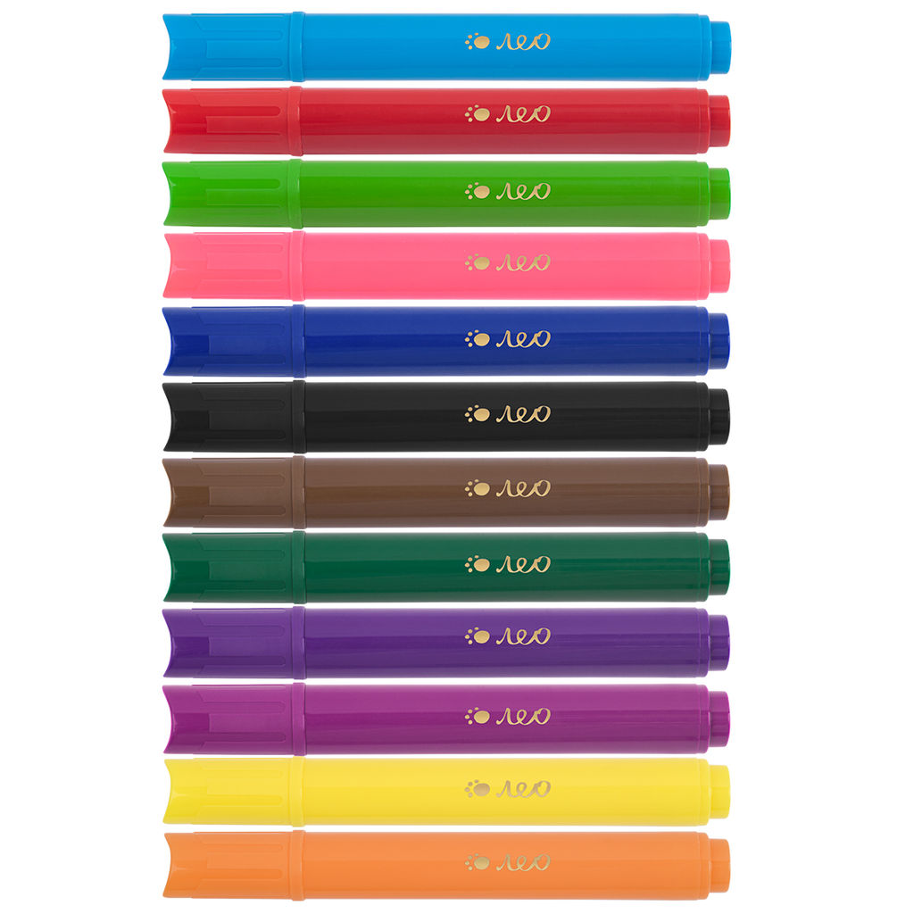 Лео Расти Фломастеры утолщенные смываемые LGFP-12 12 цв