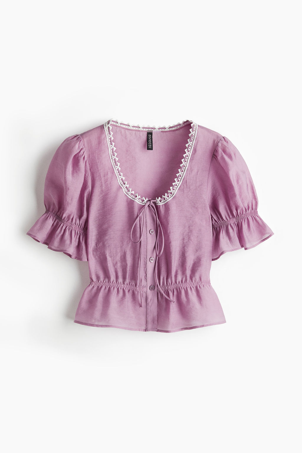 Blusa de manga corta con peplum