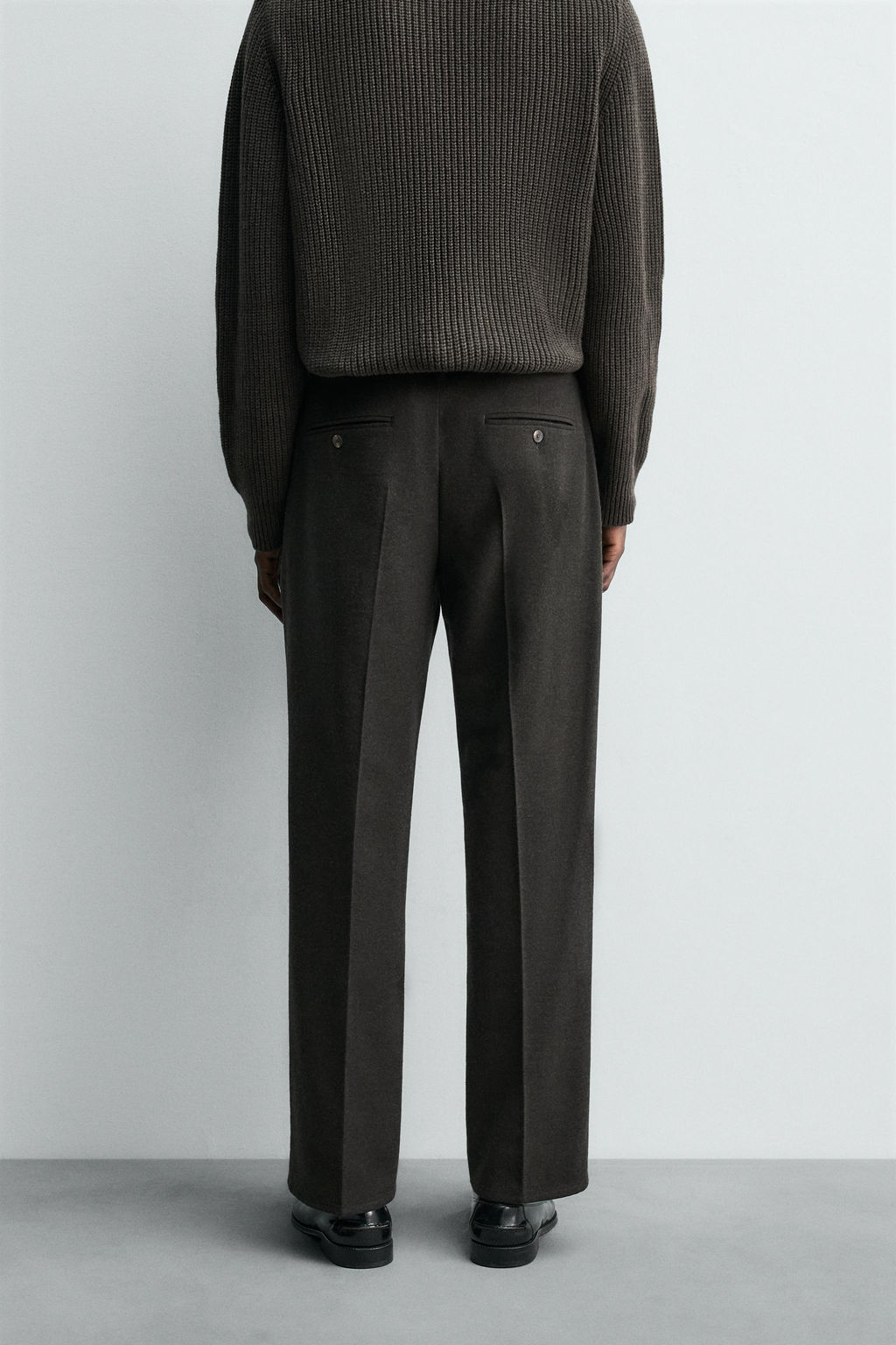 REGULAR FIT FLANNEL TROUSERS - Zara фото 3