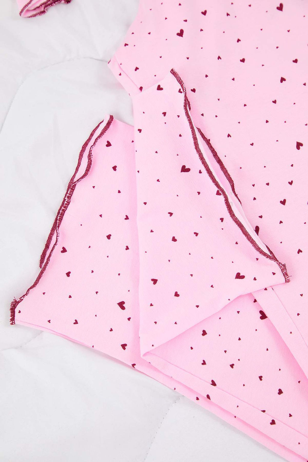 Ekru Pamuklu Likral? Yumusak Tuse Kalpli Baby Overlok Detayl? Orme Pijama Tak?m? THMAW26PT00166 - Trendyolmilla фото 11