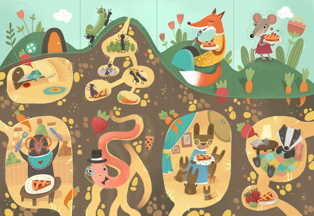 Набор обучающих карточек для детей. Серия Сказка-мозаика арт. 57365 ПРО МЫШКУ КЛАВА - Феникс+ фото 2