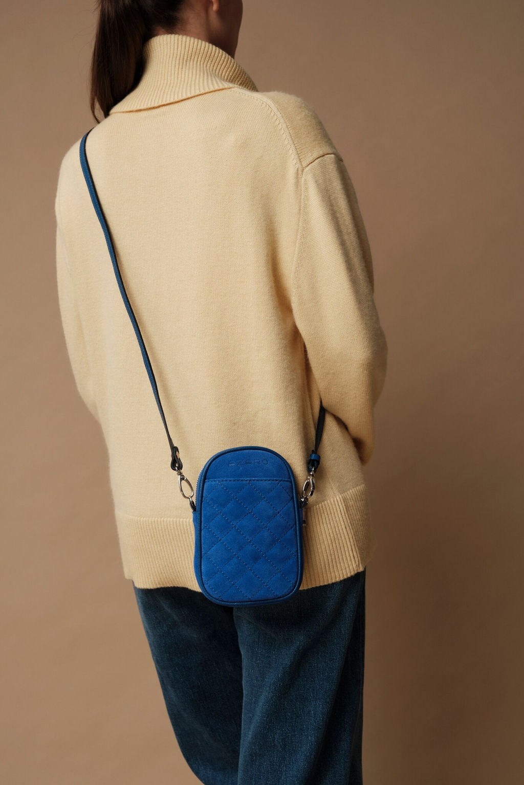 Сумка замшевая Azaro 30832 синяя гуашь