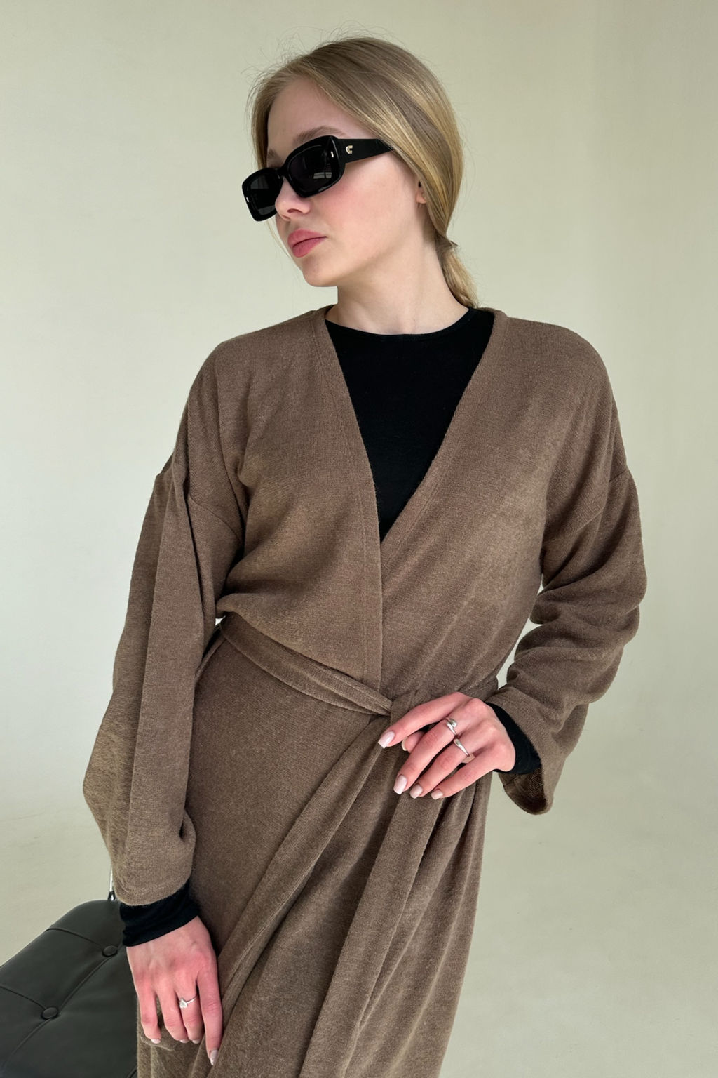 Кардиган WOOL044/04/Коричневый - M&G all natural фото 6