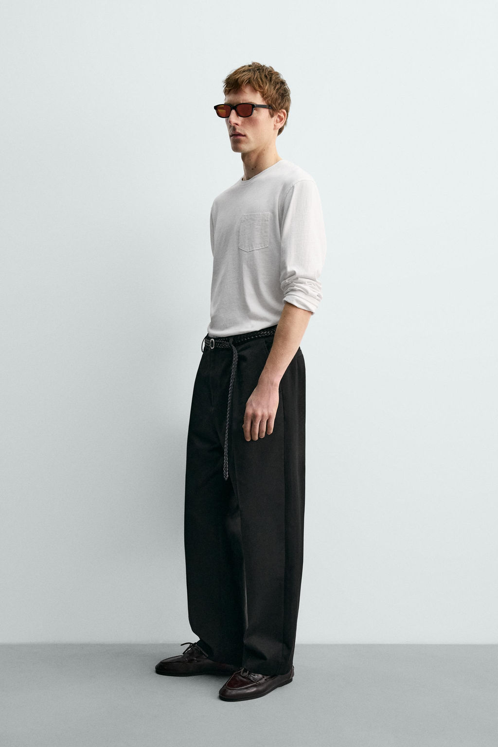 LONG SLEEVE T-SHIRT WITH POCKET AARON LEVINE X ZARA  фото 4