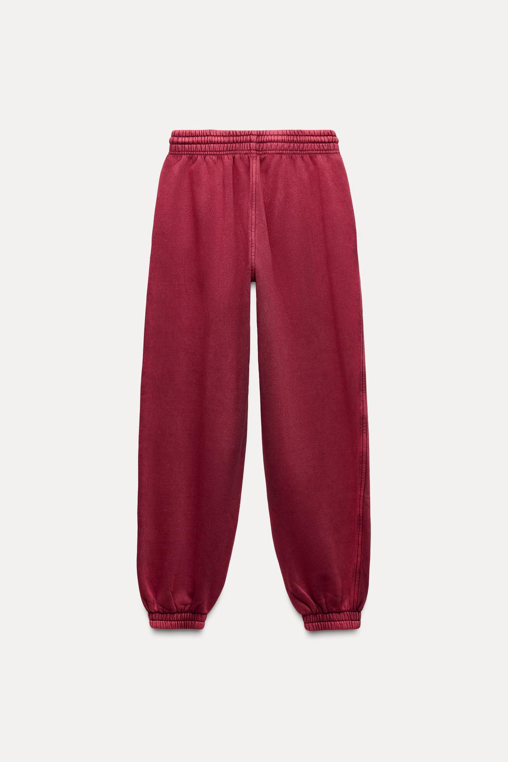 VARSITY WASHED-EFFECT JOGGER TROUSERS - Zara фото 8