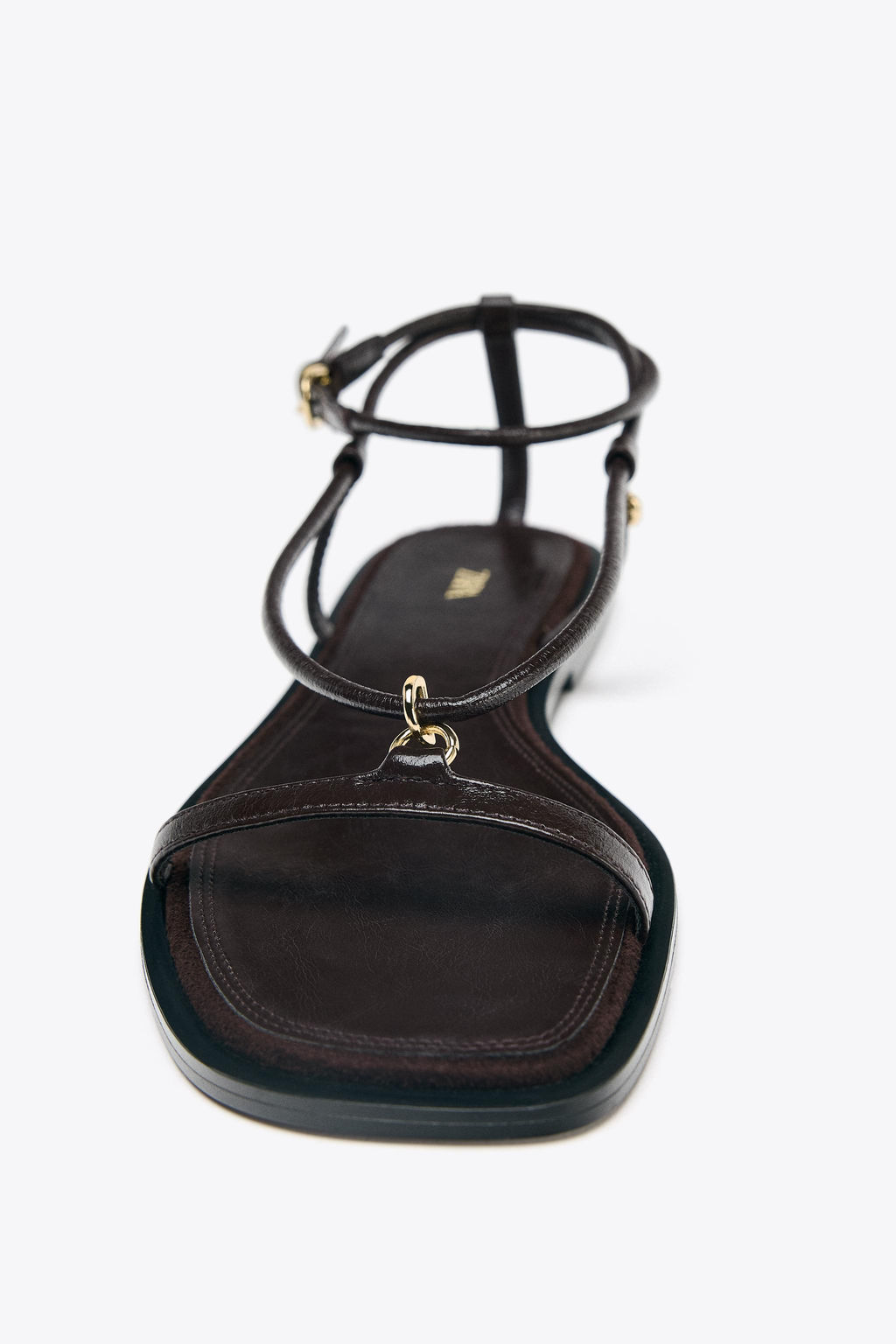 LEATHER THIN STRAPPY SANDALS - Zara фото 14