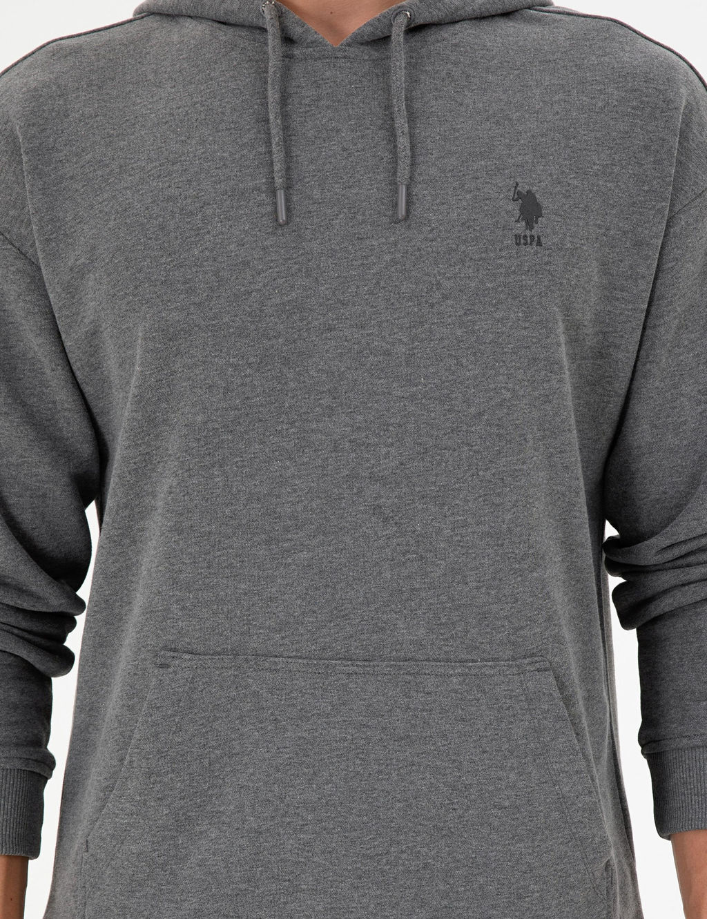 Мужской базовый свитшот антрацитовый меланж Неожиданная скидка в корзине - U.s. polo assn фото 6