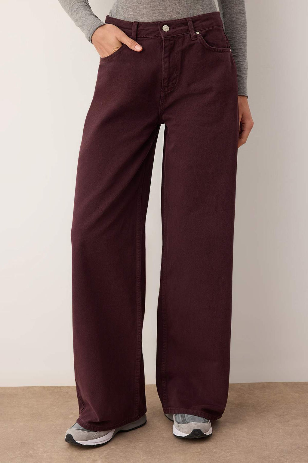 Bordo Normal Bel Loose/Genis Paca Jeans TWOAW26JE00203 - Trendyolmilla фото 3