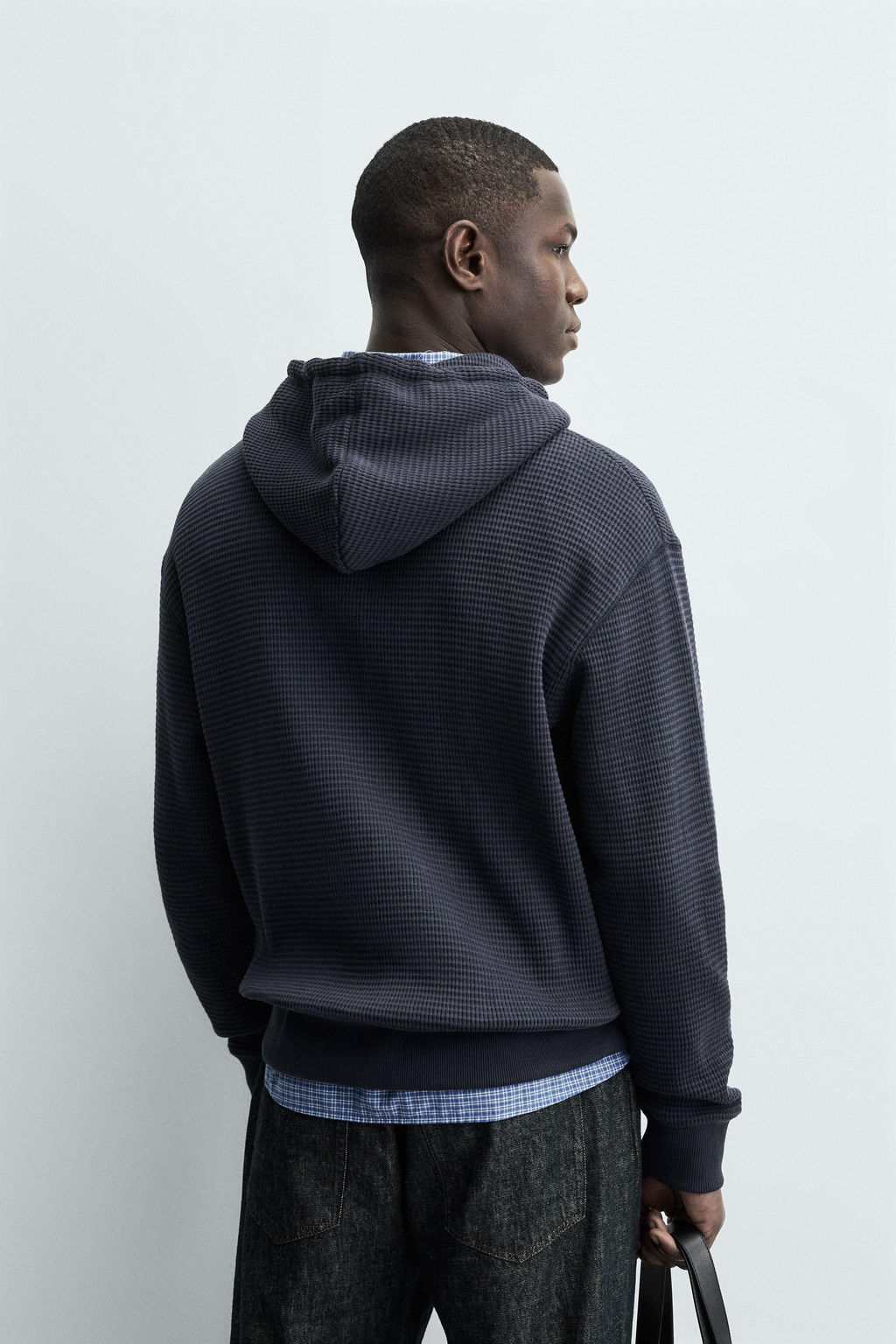 WAFFLE TEXTURED ZIP-UP SWEATSHIRT - Zara фото 3