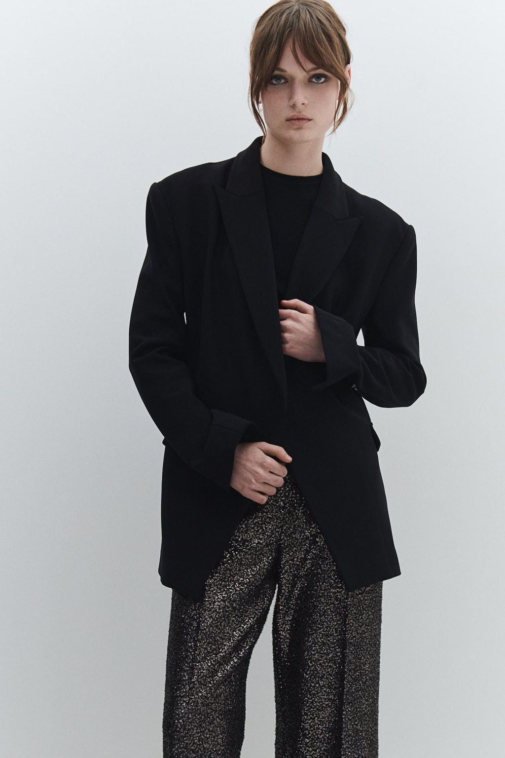 Pantalon recto con detalles decorativos - H&m фото 3