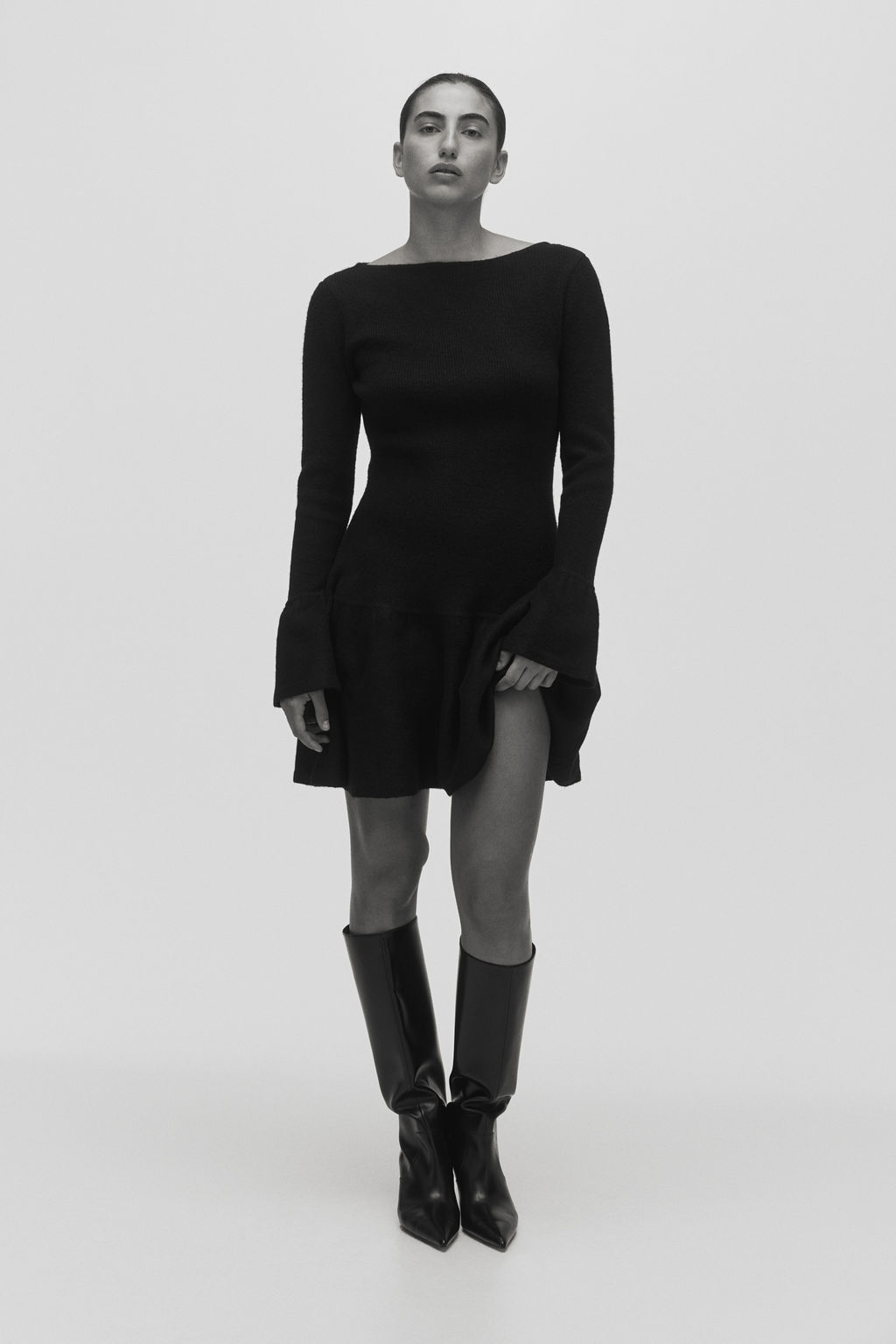 Vestido de volantes en punto acanalado - H&m фото 3