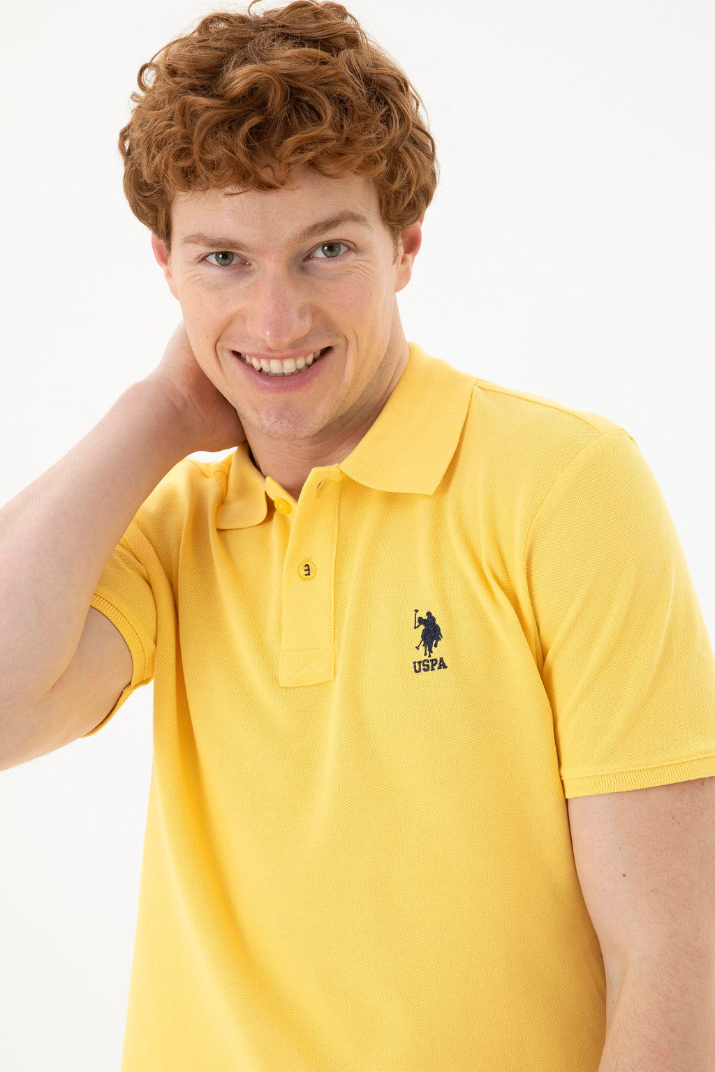 Мужская желтая базовая футболка Неожиданная скидка в корзине - U.s. polo assn фото 2