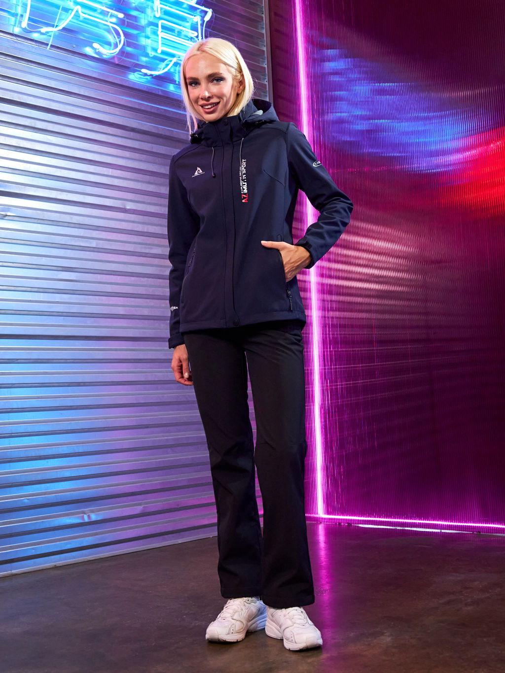 Женская мембранная куртка виндстоппер на флисе Azimuth Сияние 124/23983_709 Темно-Синий  фото 13