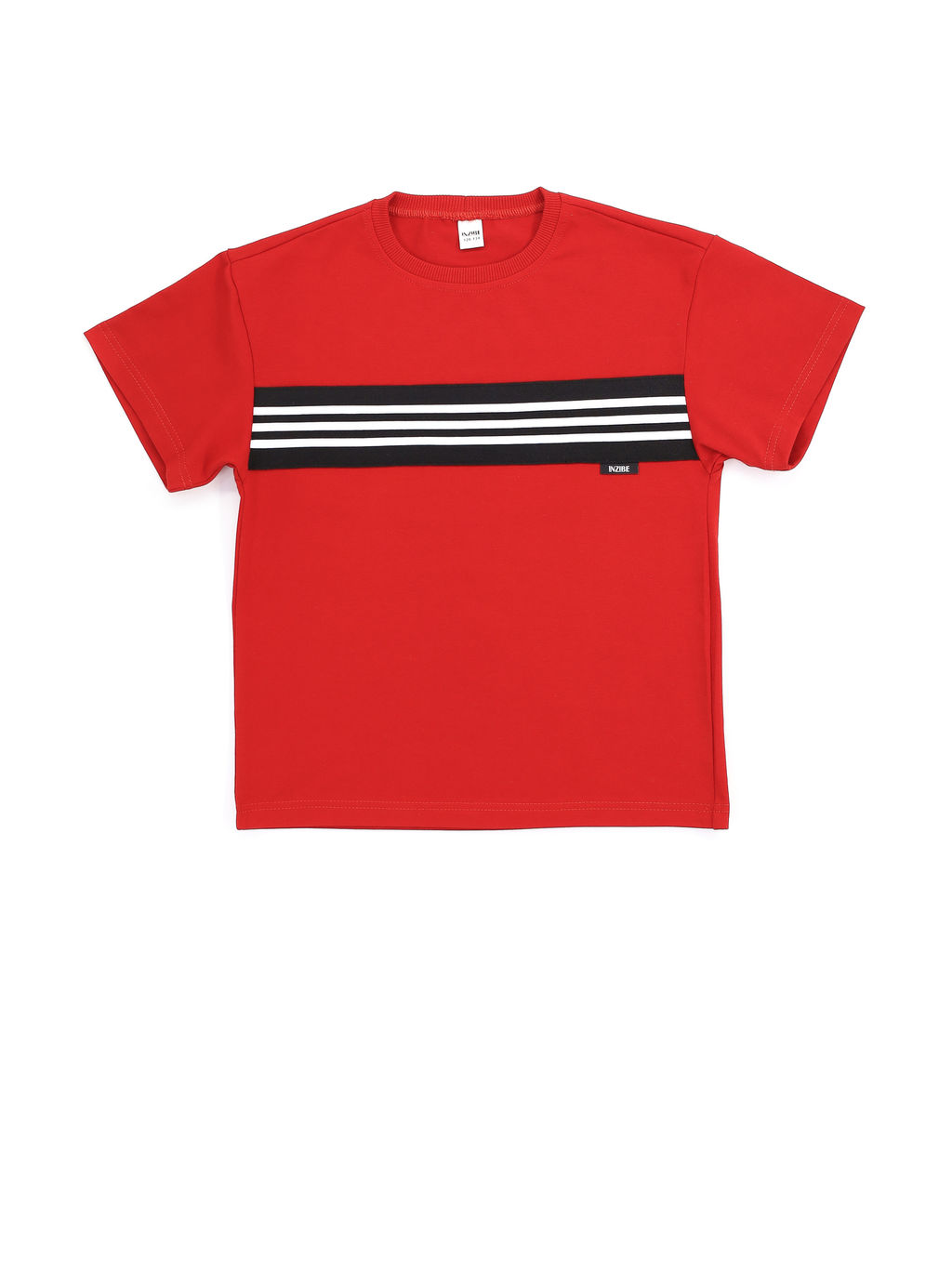 Футболка с лампасом, красная - Inzibe фото 5