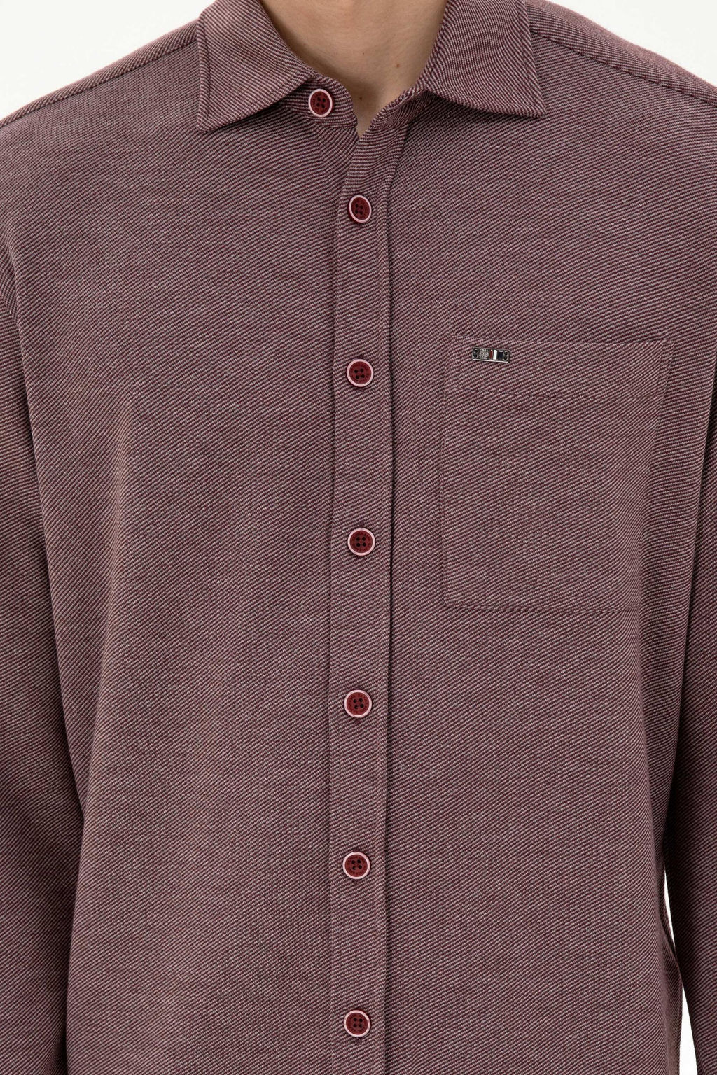 Мужская бордовая трикотажная рубашка Неожиданная скидка в корзине - U.s. polo assn фото 6