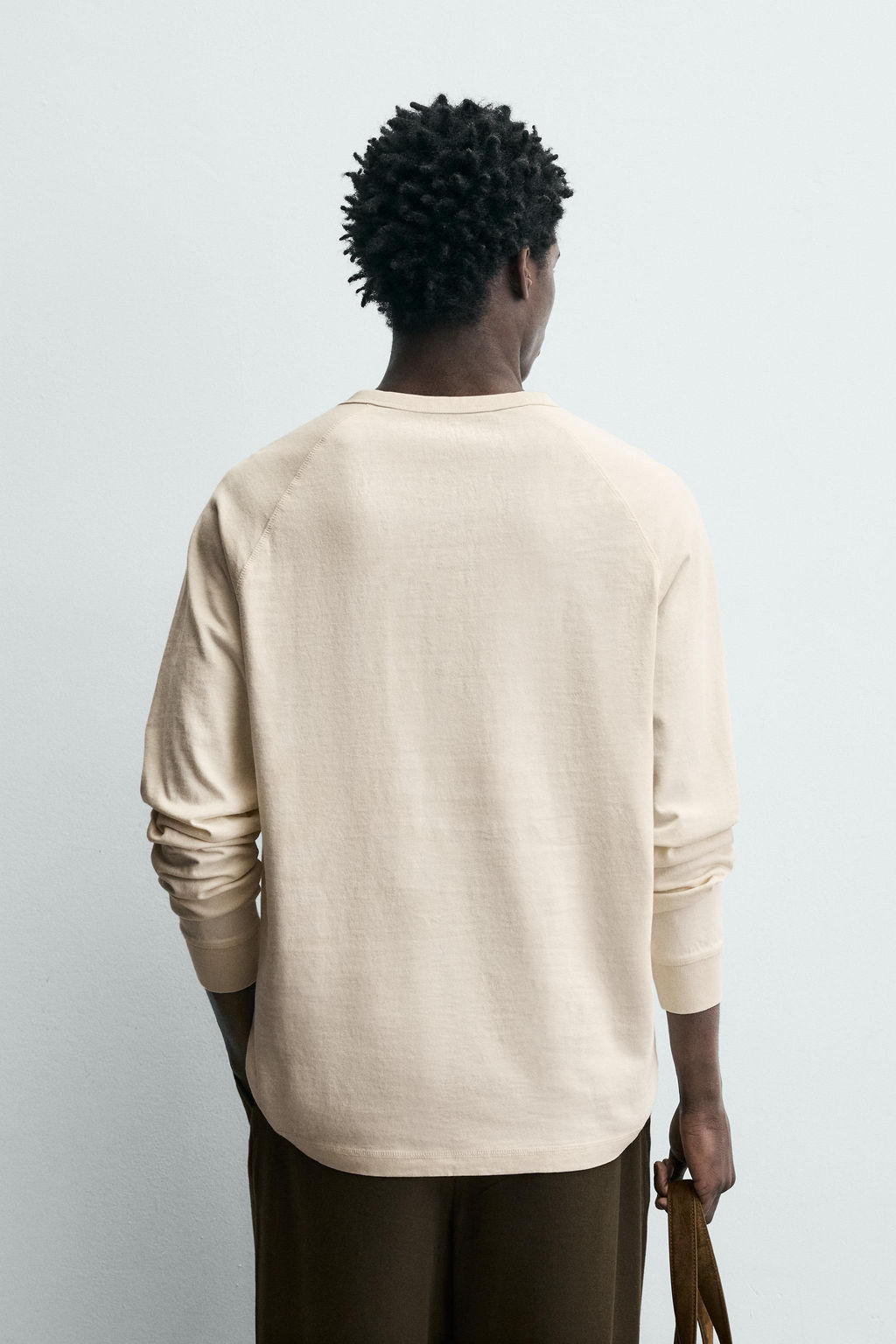 CAMISETA CUELLO PANADERO / Crudo - Zara фото 3