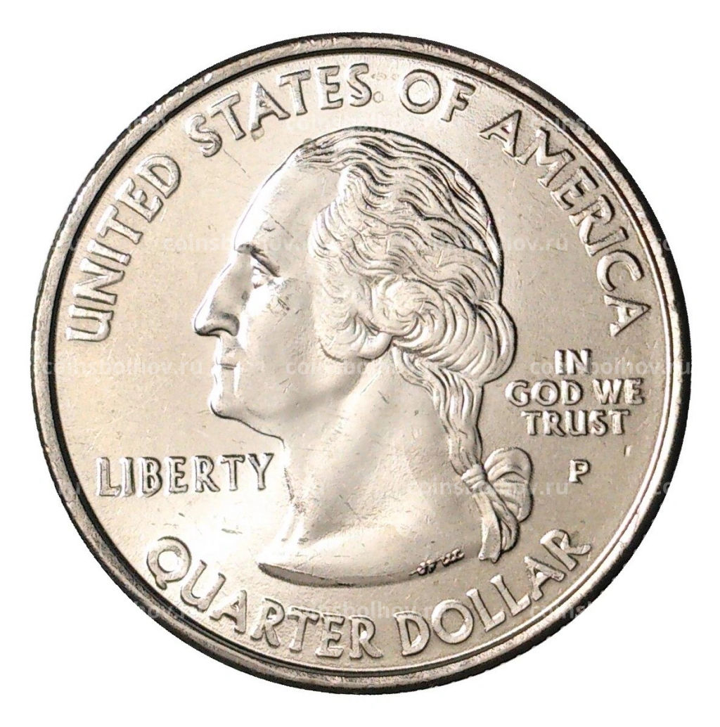 Монета 25 центов (1/4 доллара) 2004 года Р США Штаты и территории  Техас