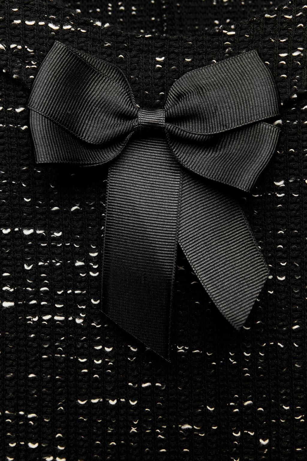 SHORT TEXTURED DRESS WITH TIE - Zara фото 6