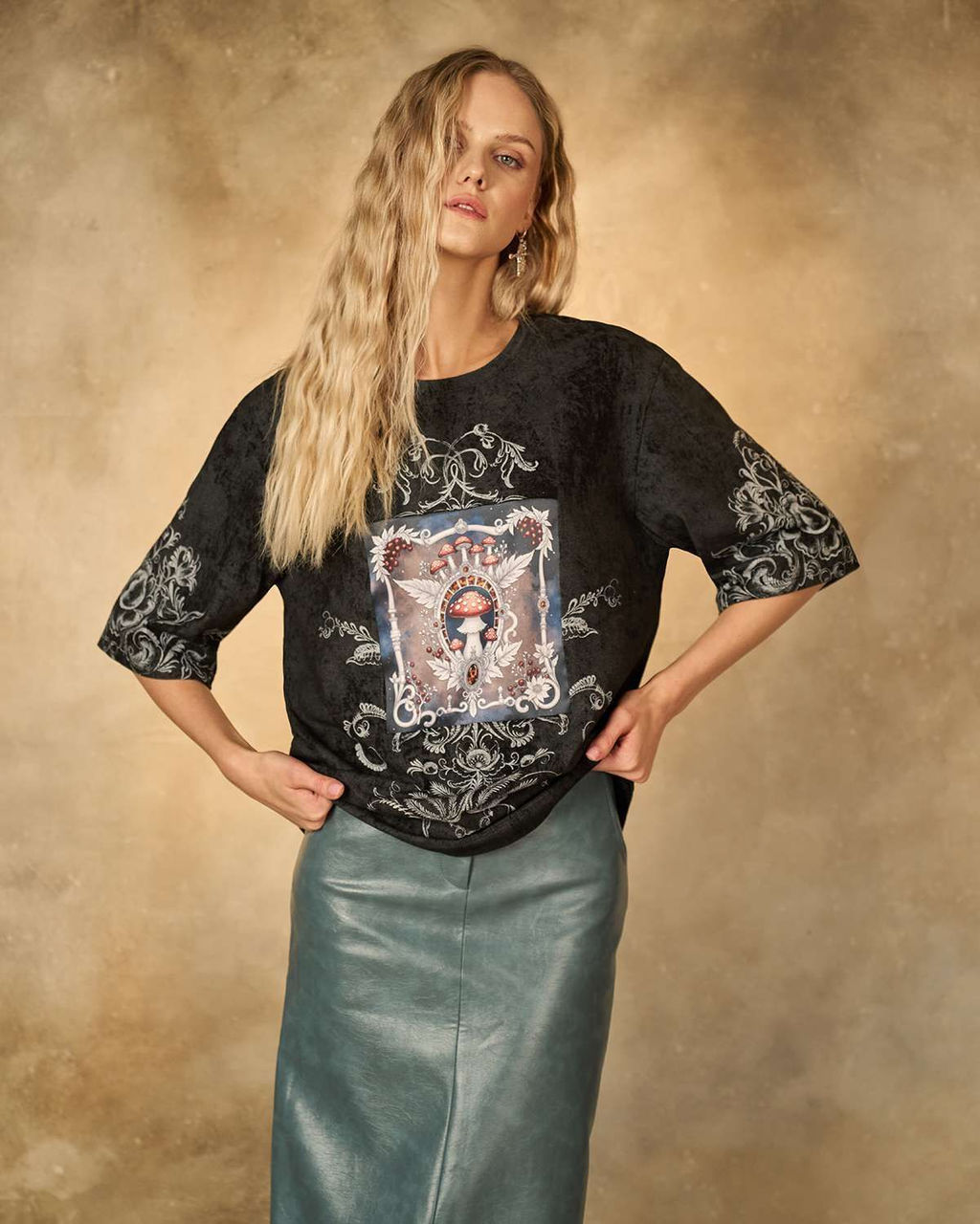 Футболка варёнка с шёлковой вставкой FRK001 - Sahar art lab фото 7