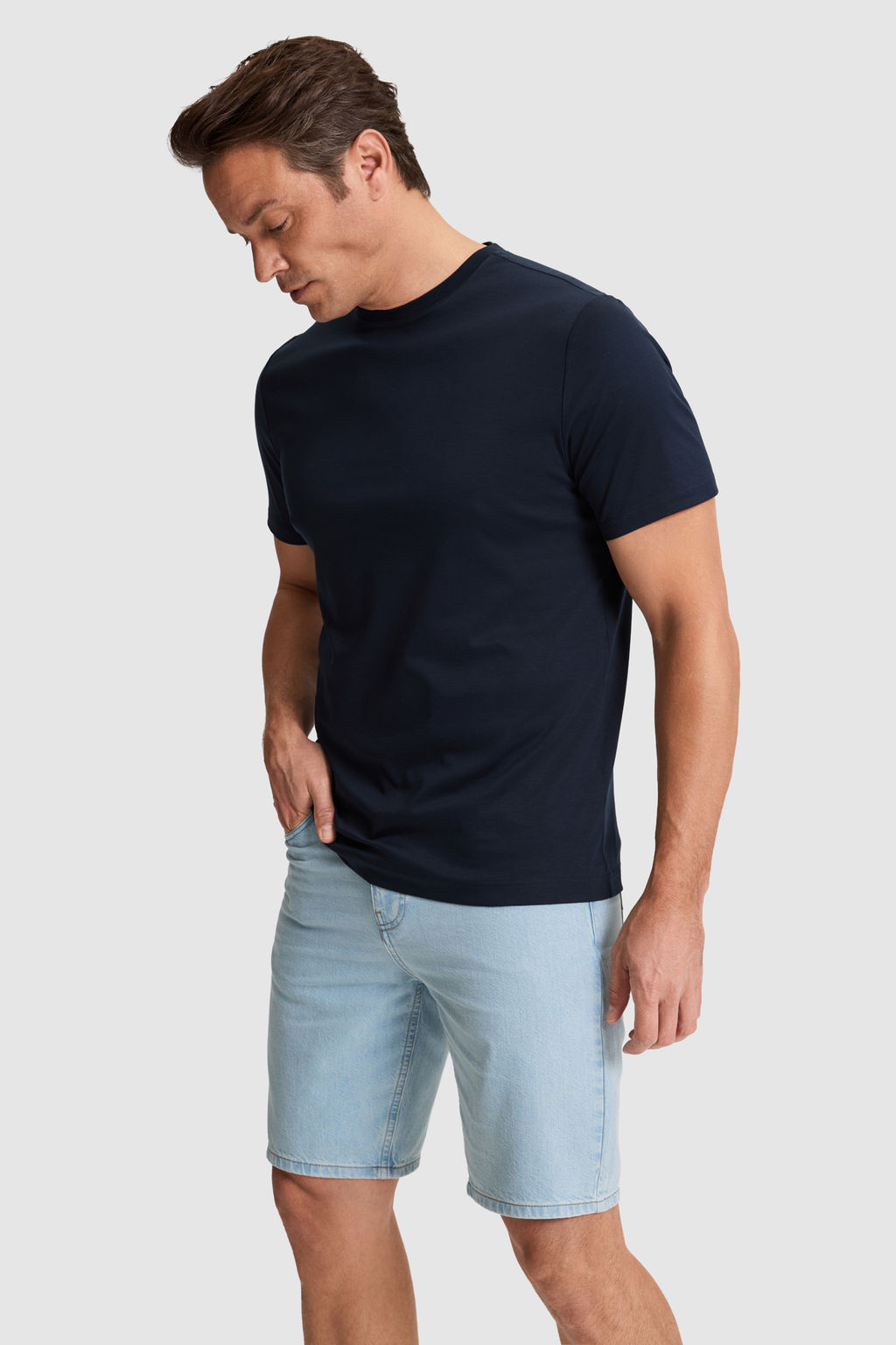 Erkek Koyu Lacivert Regular Fit Bisiklet Yaka Basic Ti__rt - U.s. polo assn фото 2