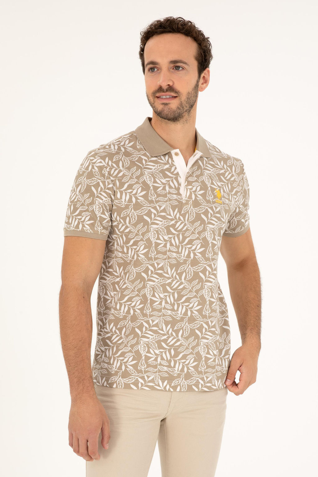 U. S. Polo Assn / Мужская футболка светло-хаки - U.s. polo assn фото 8