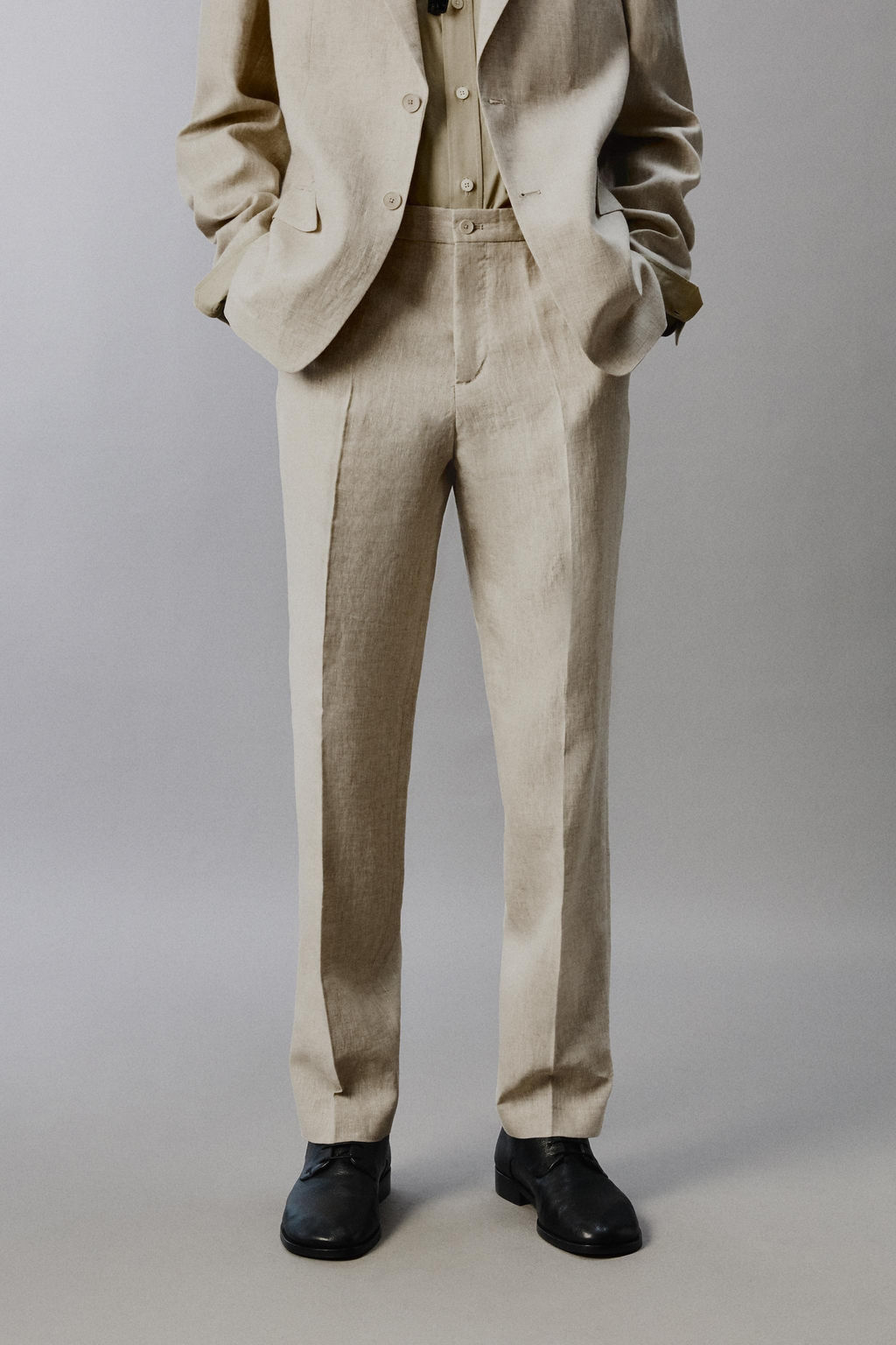 100% LINEN SUIT TROUSERS - Zara фото 17