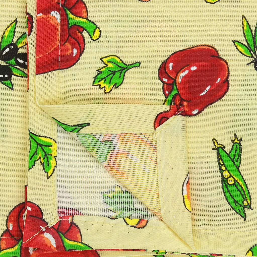 Скатерть 120х145см Перцы, вид 1, длина стола до 105см, на 4 персоны, рогожка (хлопок 100%) 171г/м2, упаковка классическая, пакет ПВХ 28х41см, Домашняя мода (Россия)  фото 2