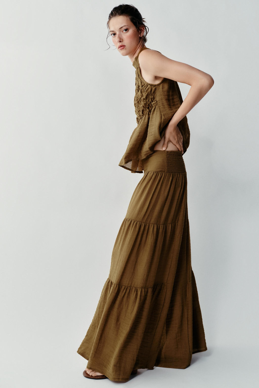 TOP HALTER FRUNCES / Oliva - Zara фото 3