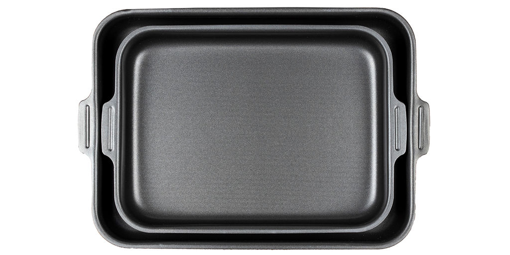 АП_AZURE (Сатин) Набор противней (230*300мм,270*352мм) б/кр 2 цел.руч, а/п синий арт.63026 Калитва