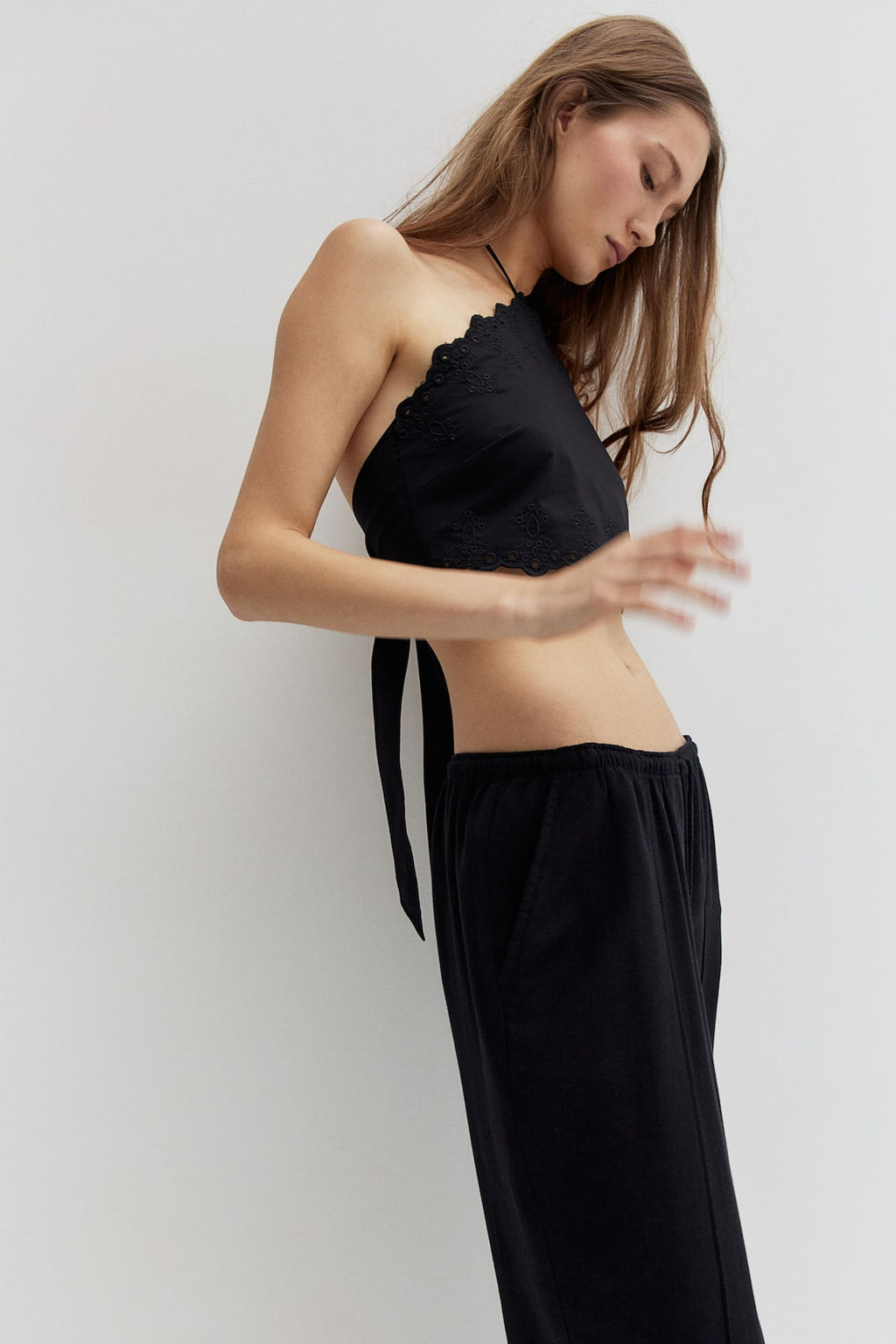 Pantalon en mezcla de lino - H&m фото 5