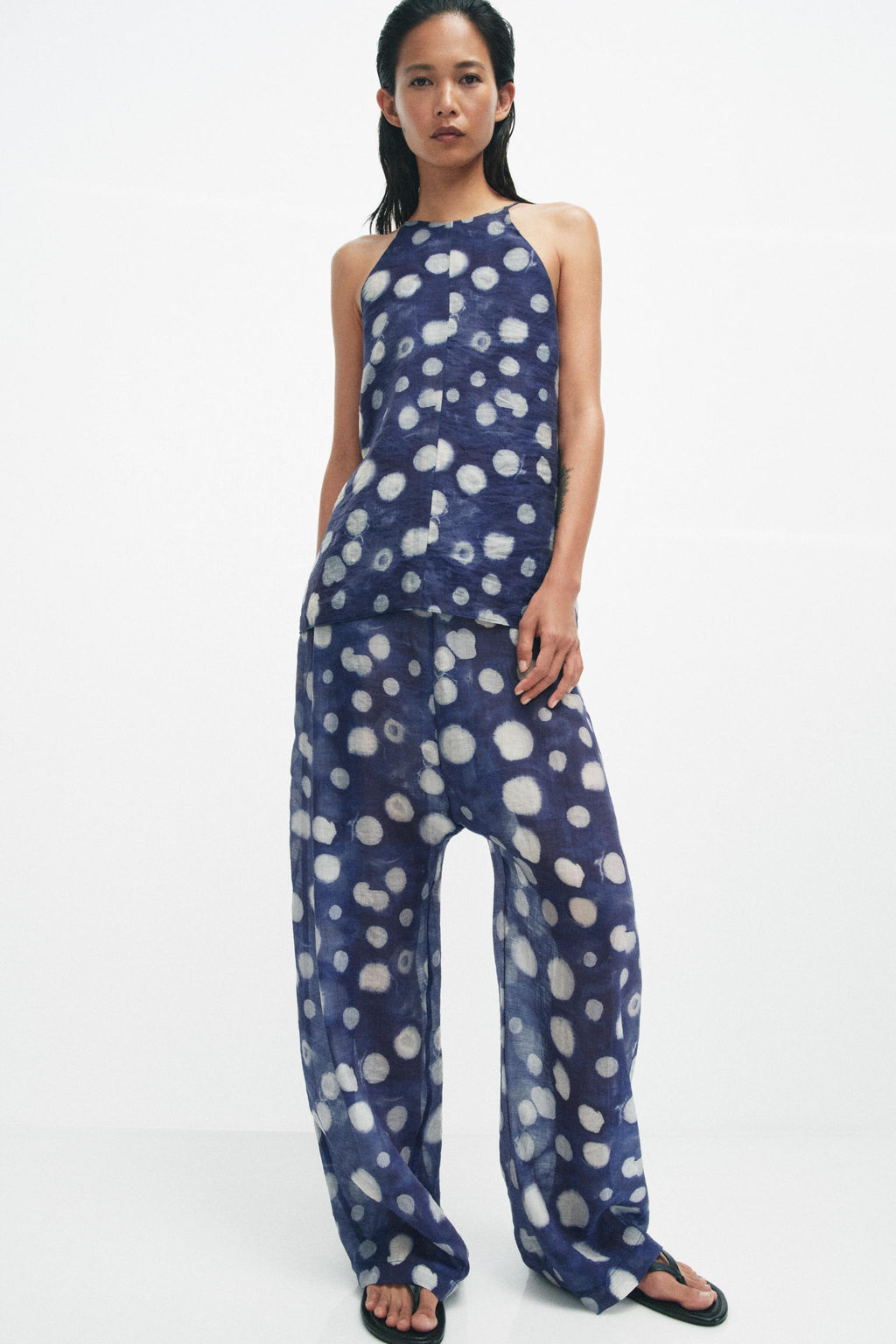 PANTAL?N LUNARES ZW COLLECTION / Azul - Zara фото 2