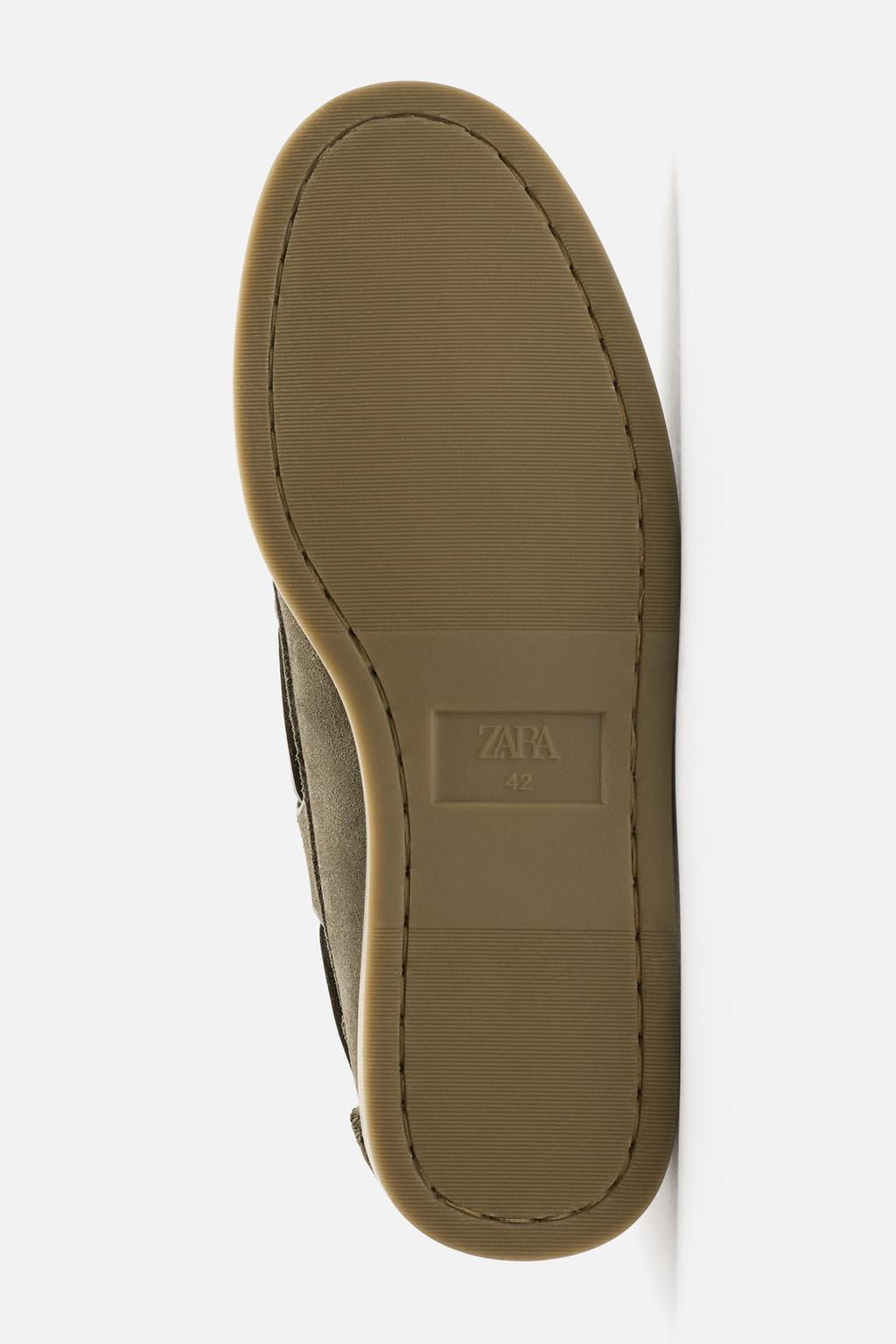 LEATHER DECK SHOES - Zara фото 4