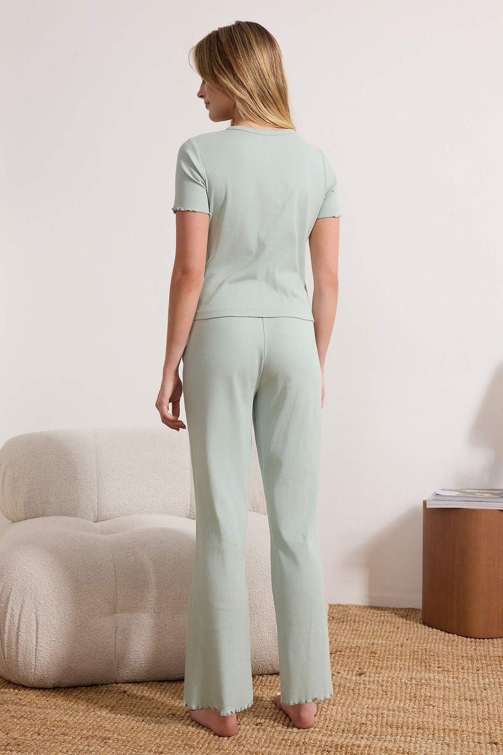 Mint %100 Pamuklu Baby Overloklu Fitilli H?rkal? Orme Pijama Tak?m? THMSS26PT00028 - Trendyolmilla фото 4