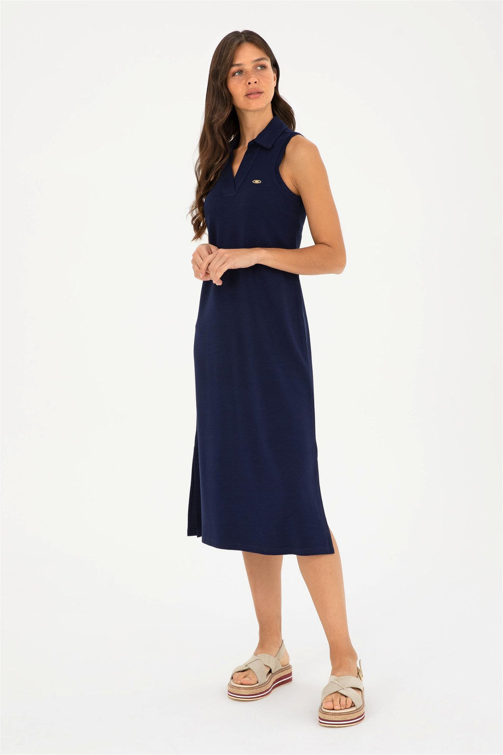 Женское темно-синее трикотажное платье Неожиданная скидка в корзине - U.s. polo assn фото 3