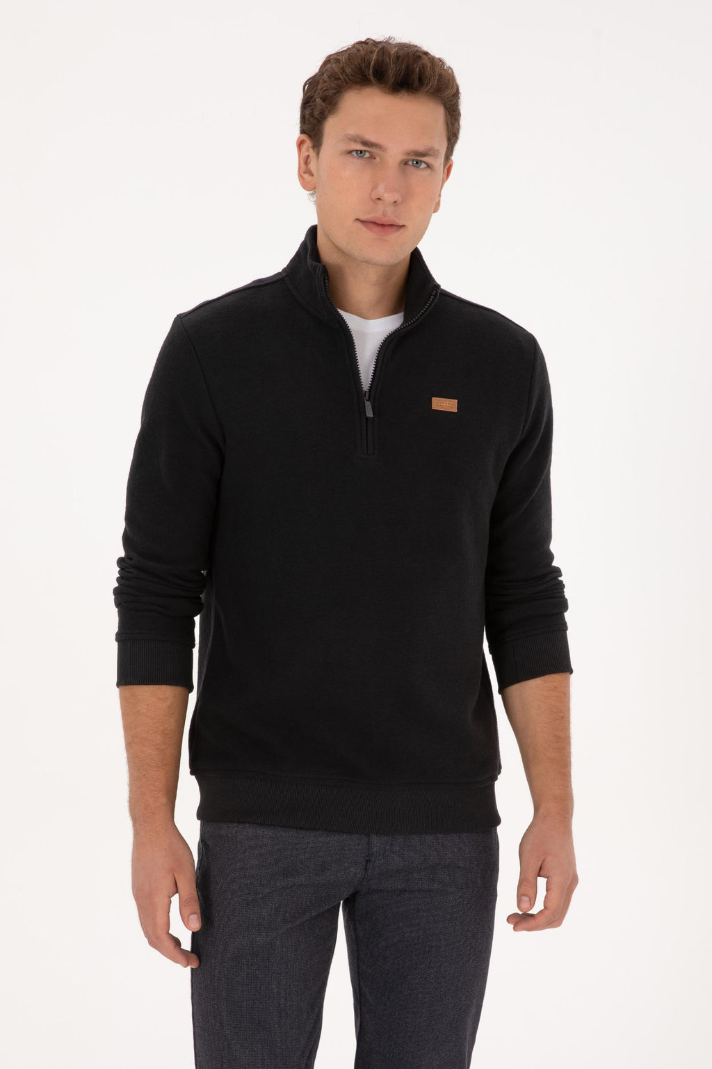 Erkek Siyah Basic Sweatshirt - U.s. polo assn фото 3