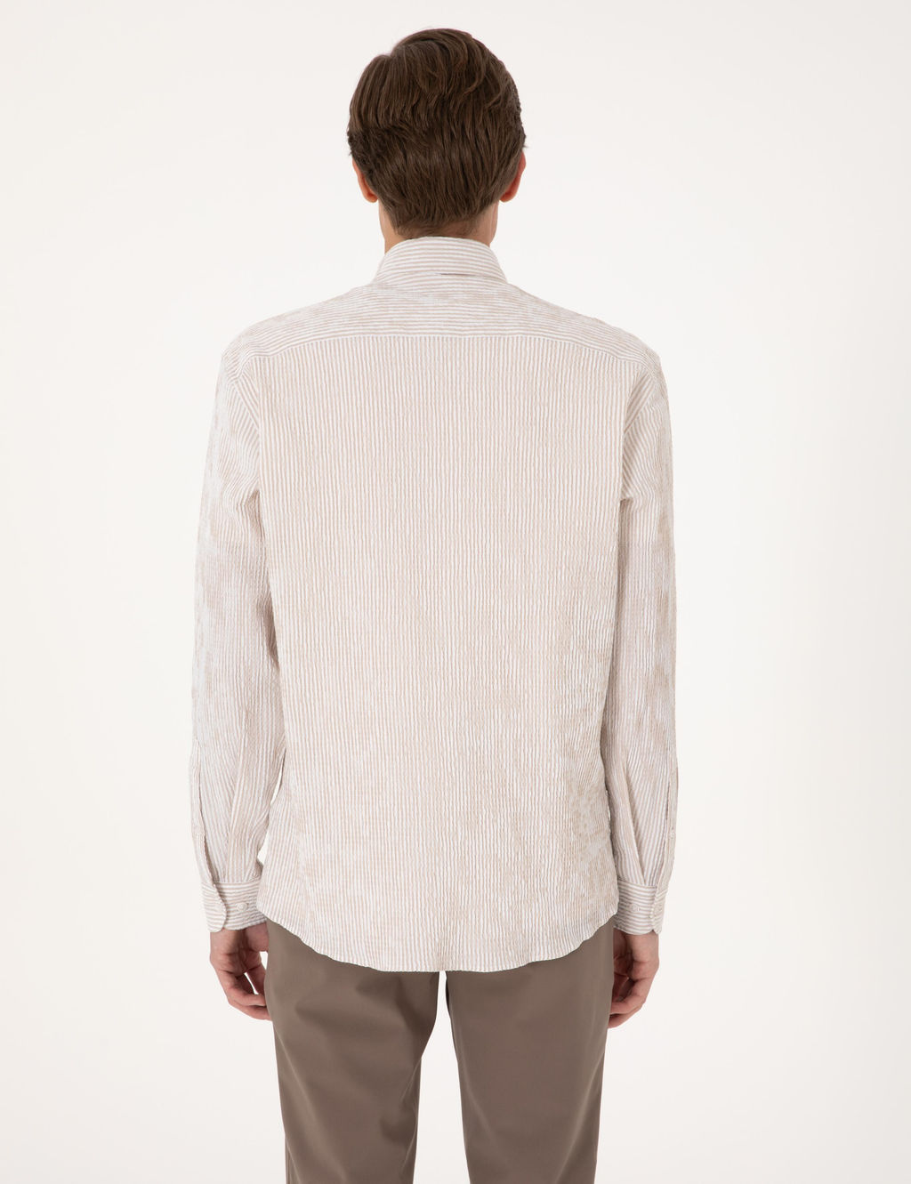 Bej Regular Fit Uzun Kollu G_mlek - Pierre cardin фото 5