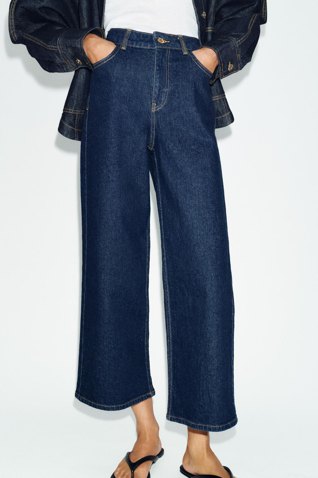 JEANS Z1975 CULOTTE TIRO ALTO COMFORT / Azul - Zara фото 6