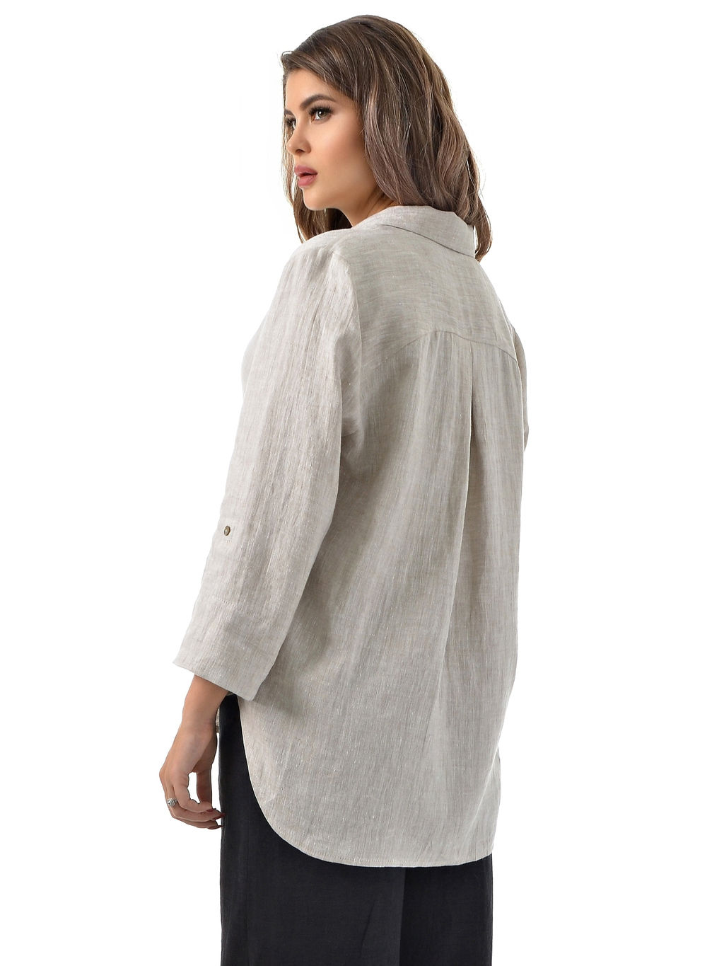 Рубашка  100% лён умягченный и варёный - А+б коллекция фото 9