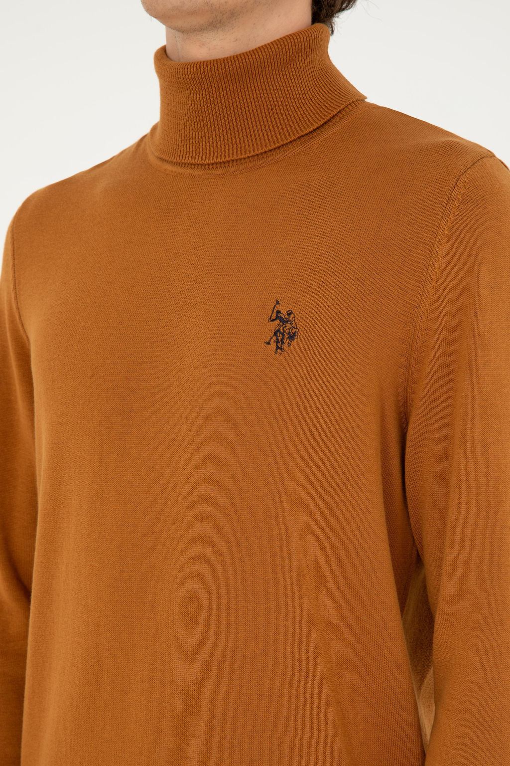 Мужской базовый свитер кокосового цвета - U.s. polo assn фото 7