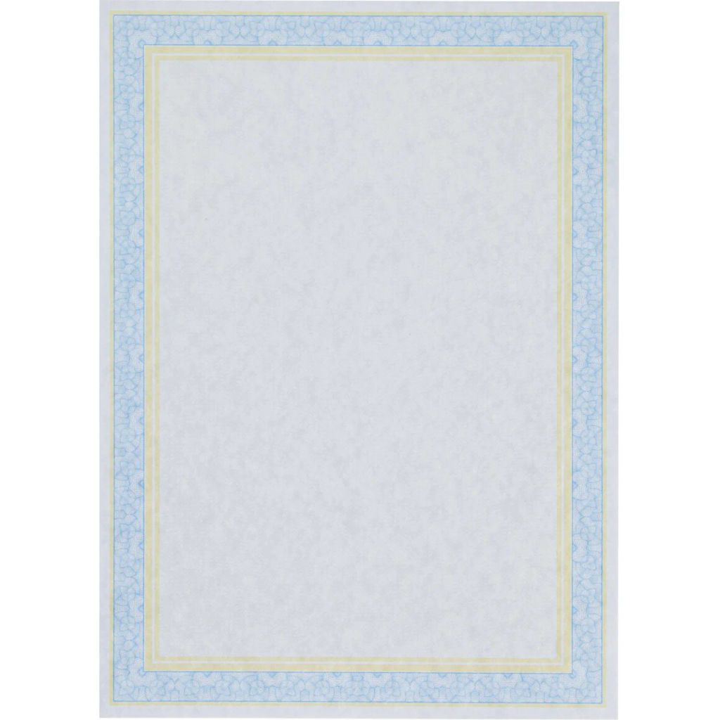 Сертификат-бумага А4 Attache 50 шт/уп двойная рамка бирюза + оранжевая ID11