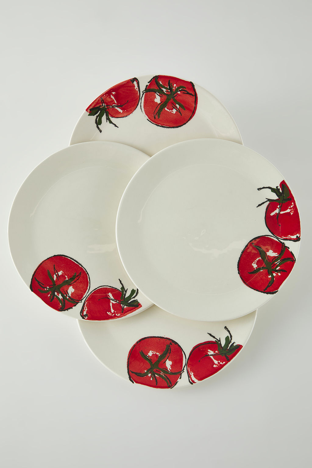 Trendyolmilla Home 4lu Seramik Domates Bask?l? Buyuk Boy Pasta Tabag? Seti 27cm TPHSS25TBK00018  фото 3