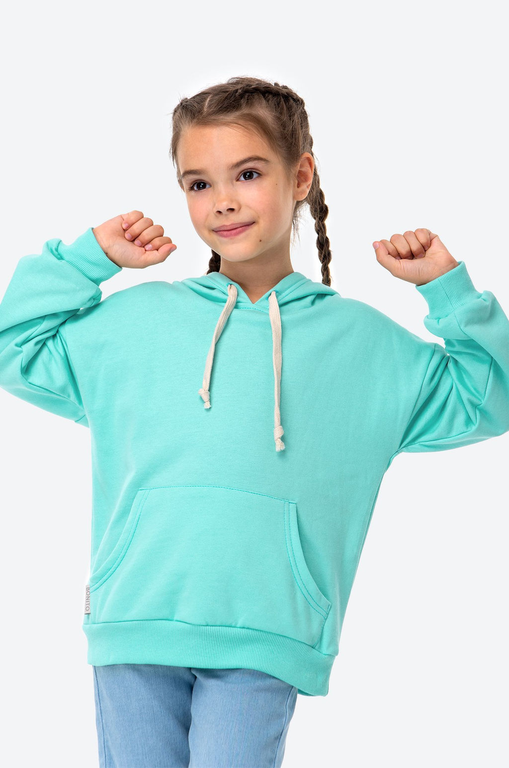 Толстовка для девочки из футера с микроначесом Bonito  фото 21