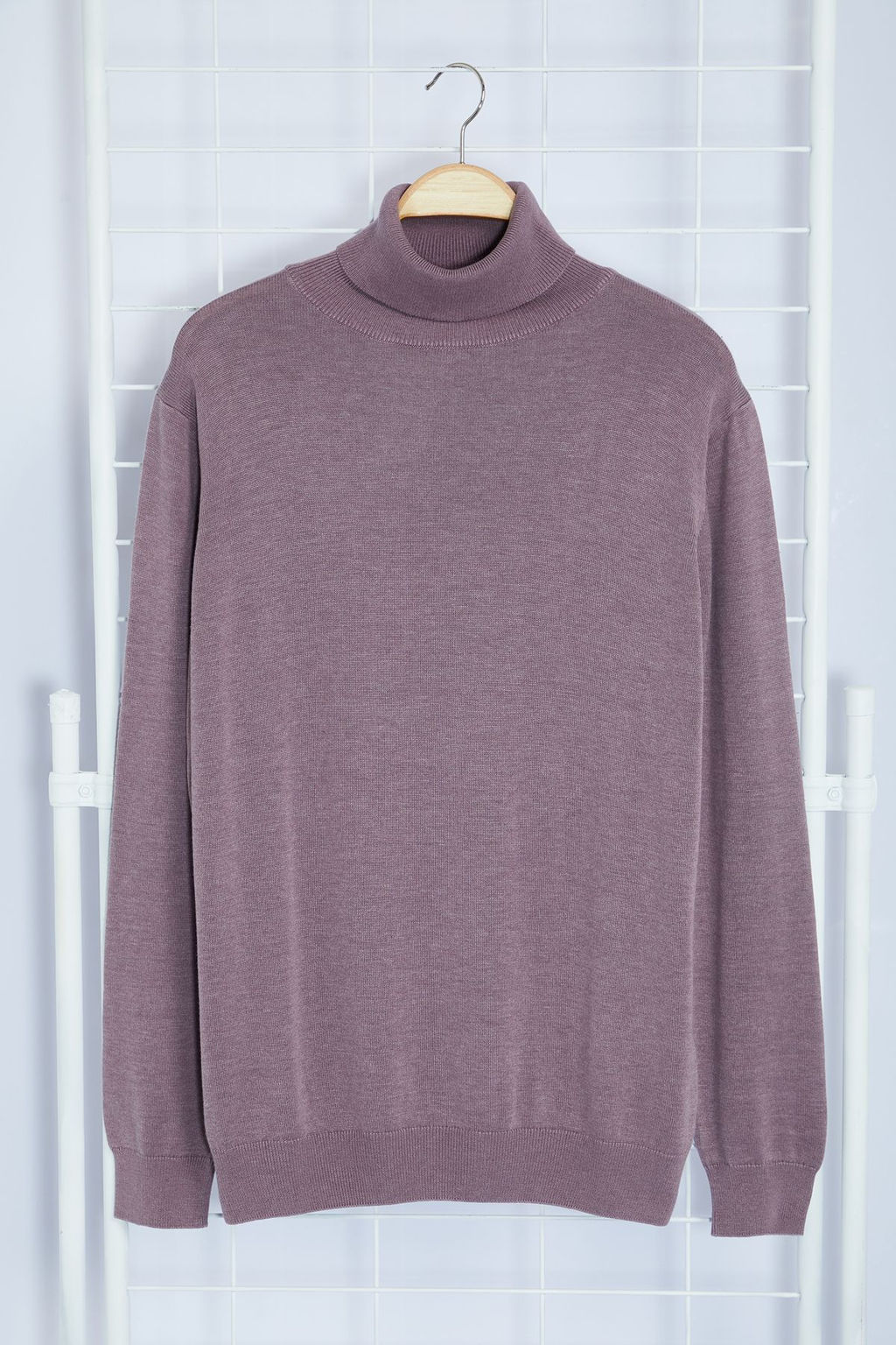 Trendyolmilla Man Murdum Slim Pamuklu Bal?kc? Yaka Duz Triko Kazak TMNAW25KZ00003  фото 7