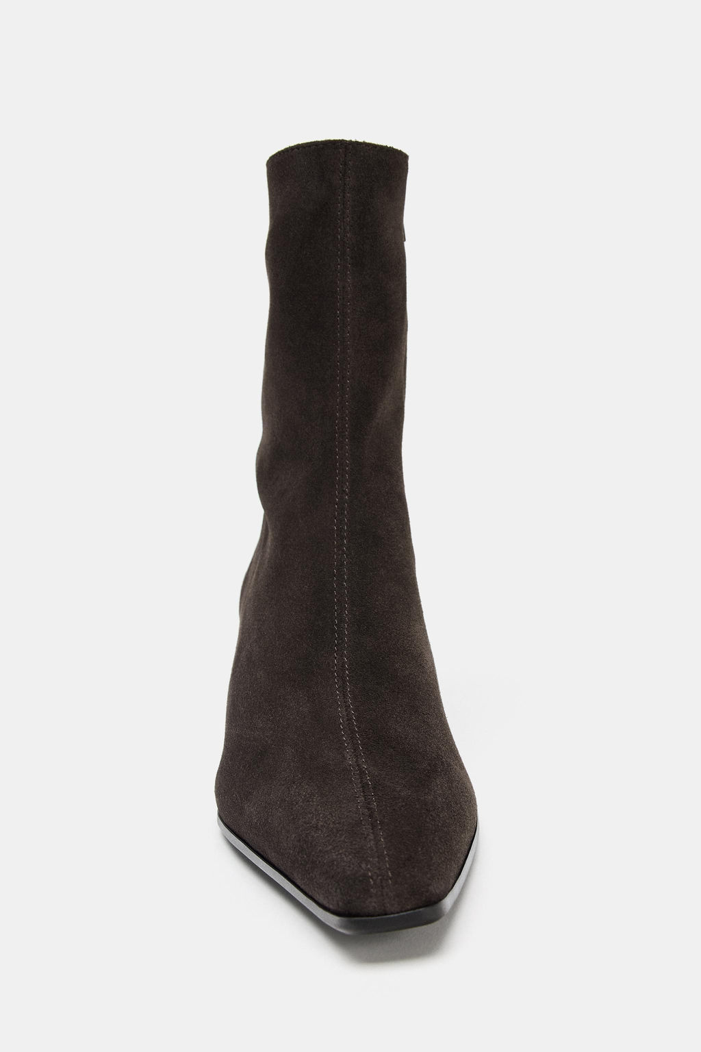 SPLIT SUEDE KITTEN HEEL ANKLE BOOTS - Zara фото 12