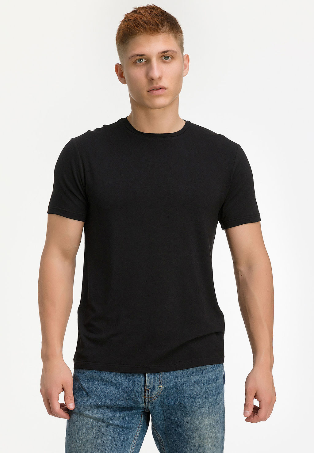 Футболка мужская короткий рукав GREG G145-V-90003 (черный)  фото 9