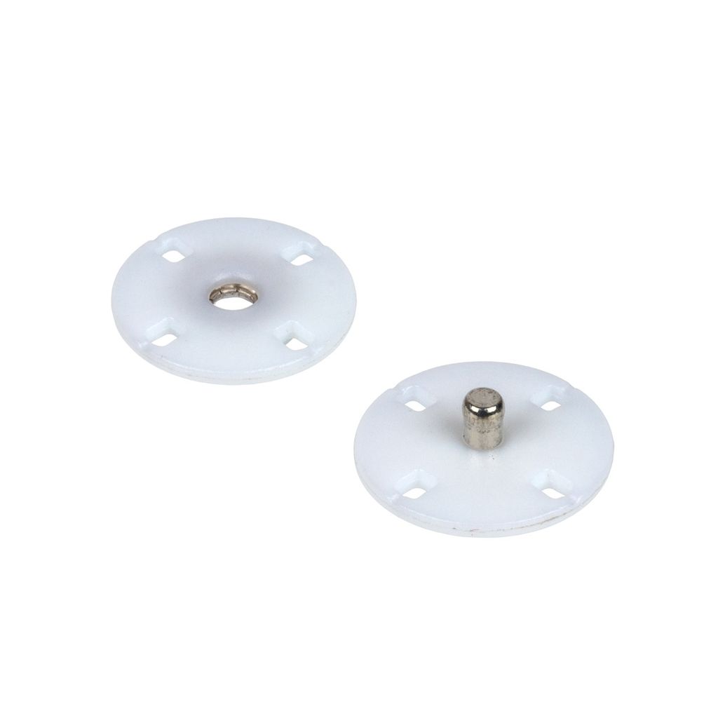Кнопка пришивная Gamma KLE-20 пластик металл d 20 мм 5 шт №01 белый