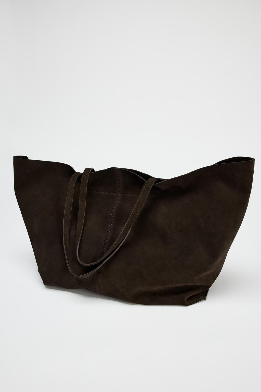 SUEDE MAXI TOTE BAG - Zara фото 9