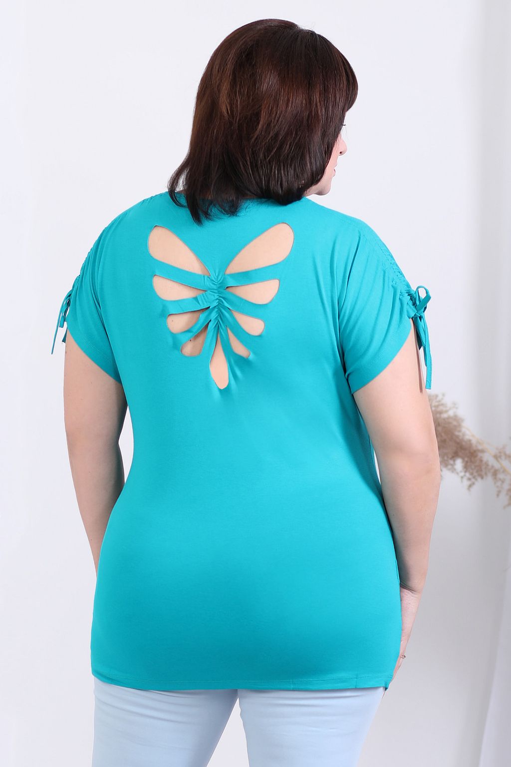 Футболка бирюзовая женская - Almond фото 5