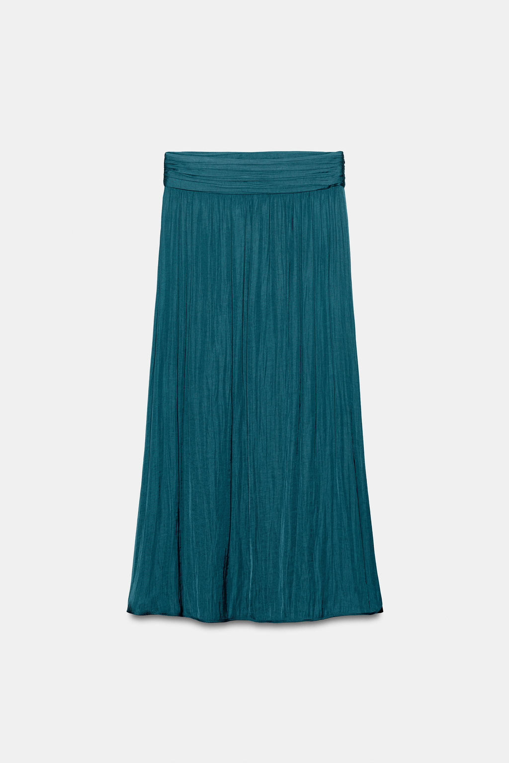 FALDA MIDI SATINADA / Azul pato - Zara фото 8